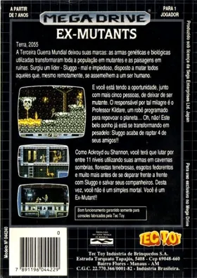 Ex-Mutants (USA, Europe) box cover back